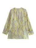 Summer Printed Cotton And Linen Shirt 4786302 Baggy Trousers Set-Outfit