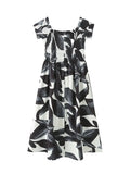 Fongt New Fashion Sexy Collar Bubble Sleeve Casual Fashion Dress Dress Dress