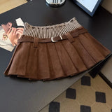 Fongt Yuanying's Same White Half-Dressed Woman's Summer New Hundred-Fold Skirt Sweet High-Waisted Thin A-Word Short Skirt