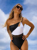 2025 Swimsuit Women's Bump Color Bikini Splicing
