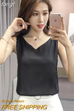 Women Tops Chiffon Blouses Women Sleeveless Top Woman V Neck Tank Tops Casual Woman White Tops Ladies Basic OL Shirts