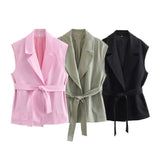Belt Vest 7768023 Wide-Leg Trousers 7740102 Suit-Outfit