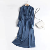 Style Fashion Simple Satin V-neck Party