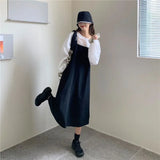 Fongt Suit Female Autumn 2024 New Retro Design Feeling Strap Skirt Round Collar Loose White Jacket Two Sets-Outfit