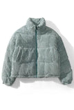 Stand Collar Puffer Coat 1028-0-Outfit