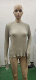 Fongt / Summer 2023 New Hot Selling Long-Sleeved Round Collar Thin Breathable Knit-Outfit