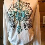 Zipper Hoodie Vintage Street Hip-Hop Loose Printing Spring And Autumn Oversiz-Outfit