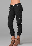 Street Hipster Color Patchwork Pocket Zipper Women's Casual