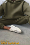 Tracksuits Women Casual Solid Warm Suits Hoodies Sweatpants Autumn Winter Pullover Sweatshirts Pants 2 Piece