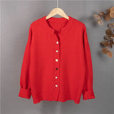 New 2022 Fashionable Elegant Cardigans Vintage Wild Oversized Women's Autumn Winter Sweaters Knitwear Tops