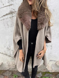 Fongt New Women's Autumn And Winter Loose Long Sleeve Big Collar Collar Coat