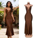 Fongt Fashion Temperament Plain Knitted Pit Long Sleeve Feathers Collar Long Dress Female Elegance