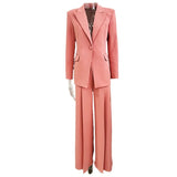Fongt Early Spring New Fashion Embroidery Hollow Heavy Industry Embroidery Suit Straight Trouser Set