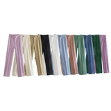 New Summer Style Straight Tube High Waist Shows Thin Solid Color Casual Pants 2761048-Outfit