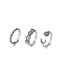 Vintage Sun Moon Star Ring Set-Outfit