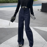 Fongt Broad-Legged Casual Suit Pants Women Summer Thin High-Waisted Small Man With Loose Thin Straight Trousers