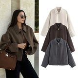 Fongt Women's 2025 Explosion Vintage Fashion Casual Long Sleeve Jacket Jacket