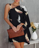 Summer Batwing Sleeve Off-the-shoulder Metal