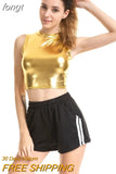 Silver Holographic Multi Designs Tank Tops Fashion Strapless Tube Top Turtleneck Crop Top New Strap Camis Sleeveless