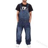 Fongt Polytech Men's Trousers Men's Denim Straps Stylish Simple Multi-Pocket Loose