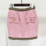 Fongt Autumn And Winter New Star Fashion Chain Decoration Short Coarse Flowers Jacket Jacket
