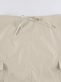Vintage Pocket Long Cargo Skirt-Outfit