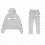 Tide Brand NOFS Printing Sports Suit Retro Loose Hooded Sweater Autumn And Winter Men's And Women's Casual Trousers-Outfit