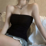 Fongt Sexy Bosom Sling Female Summer New Hottie Wearing Waistcoat Short Elastic Sleeveless Top