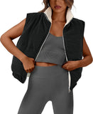 Fongt Ms. Autumn And Winter New Vest Lamb Zipless Double-Sided Warm Jacket Jacket
