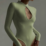 Fongt 2023 New Women's Ins Fashion Sexy Hot Girl Deep V Slim Slim Long Sleeve