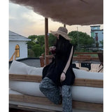 Fongt With Black Loose Sleeveless Top Design Loose Thin Casual Pants Women Summer New