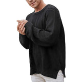 Fongt And Winter New Fashion Men's Solid Color Long Sleeve Round Collar Jumper Sweater Men's