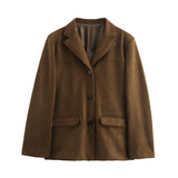 Fongt Autumn Fashion New Single-Dbutton Suit Jacket Women's B69126