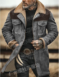 Fongt Autumn And Winter Men's Coat Velvet Jacket Multi-Pocket Zipper Coat