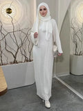 Fongt Women's Dubai Fashion Hollow Loose Dress Middle East Robe Long Autumn New New Autumn
