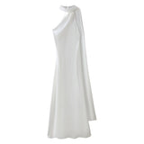 Fongt Explosive Women's Temperament Lightly Exposed Back Ribbon Hanging Neck Dress
