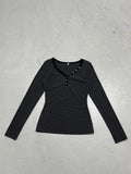 Fongt Fashion Stripes Bumpy Round Collar Foundation Long-Sleeved Hottie Slimming Short Dress
