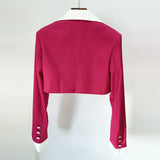 Fongt 2025 Star New Color Suit Umbilical Short Jacket Set Folding Skirt