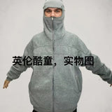 Fongt Trendy Single Cap Long Zipper Open Eye Hat Design Hooded Zipper Full Face Zipper