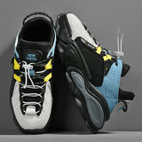 Couples Sneakers Women Men Thick Sole Running Shoes Unisex Leather Sport Shoes Comfortable Waterproof Walking