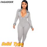 PINK Letter Embroidery Bodycon Jumpsuit Fashion Plaid Patchwork Bodysuits Long Sleeve Sexy Zipper Playsuits