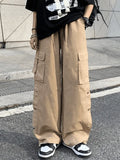 Buttoned Pocket Patch Cargo Pants-Outfit