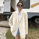 Fongt Suit Jacket Female 2024 Spring And Autumn New Korean Version Loose Design Sense Casual Temperament Suit Jacket-Outfit