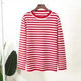 Knitted Striped Versatile Classic Retro Pullover