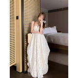 Fongt Temperament Hanging Neck Dress Women's Early Spring New Seaside Holiday Style Pure Desire To Show Back A-Character Dress Fairy