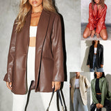 Leather Blazer-Outfit