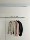 [Daihe] Autumn New Casual Lapel Versatile Simple Super Soft Fashion Do Old Sense PU Leather Coat H7054-Outfit