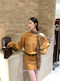 Fongt Xixi 13 Line 2025 Autumn White Standard Temperament Knitted Round Collar Dress With Thin High Waist Short Dress Woman 25505