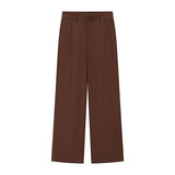 Fongt Explosion Women's Button Blouse Broad Leg Trousers Set