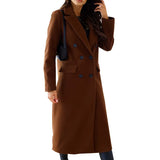 Fongt Women's Clothing In The Autumn And Winter Of 2025 Simple Double-Rowed Long-Sleeved Collar Button